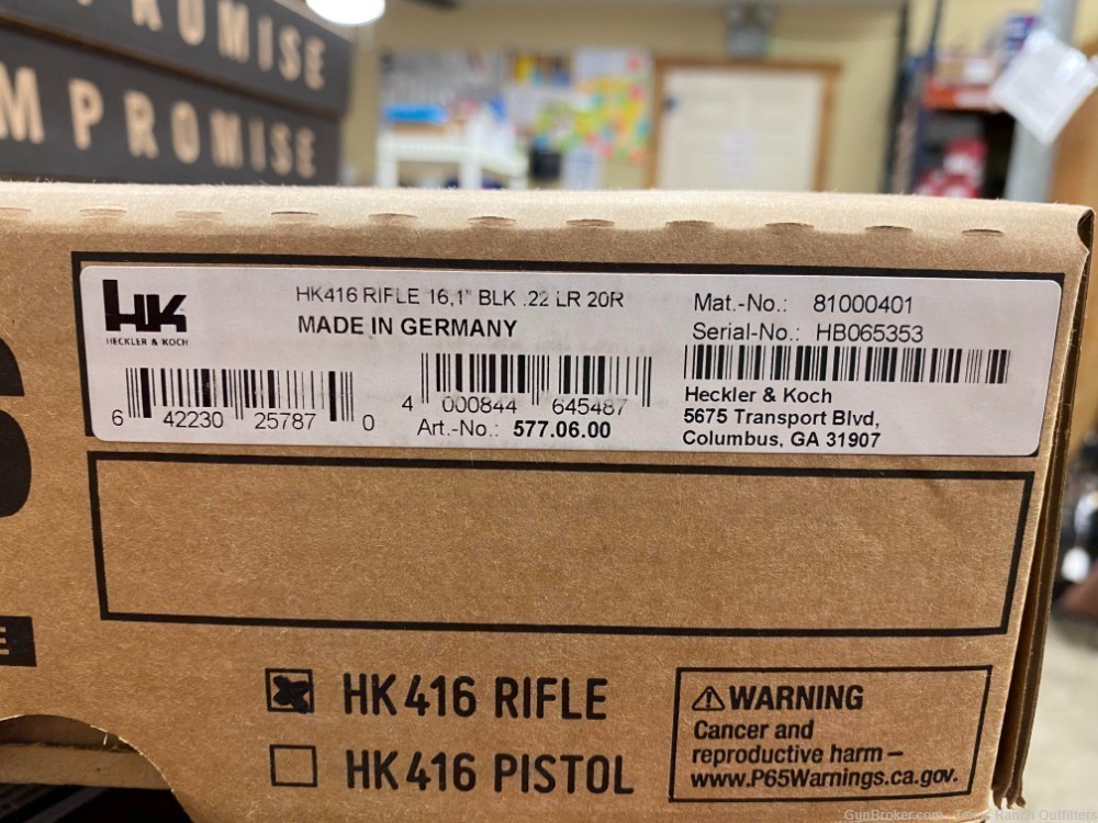 HK HK416 RIFLE .22LR 16.1" BBL 20RD M-LOK BLACK NIB-img-6