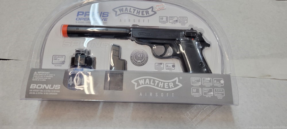 Walther PPK/S Operative-15 rd. 6mm-xtra mag and 400 BBs-img-2