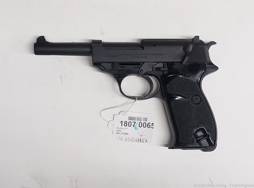 Walther P1 Matching 9mm Luger 3/65 CA Legal Imported C&R Used-img-1