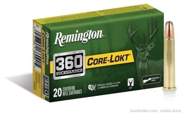 Remington Core-Lokt 360 Buckhammer 200 Grain SP 200 Rounds R360BH2-img-1