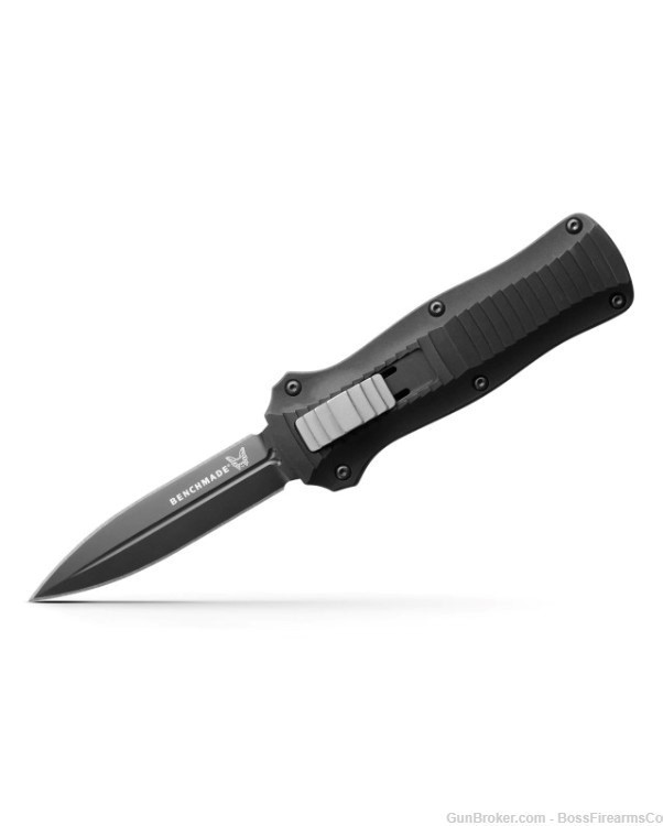 Benchmade Mini Infidel | Black Aluminum | OTF Tactical Knife 3350BK-img-0