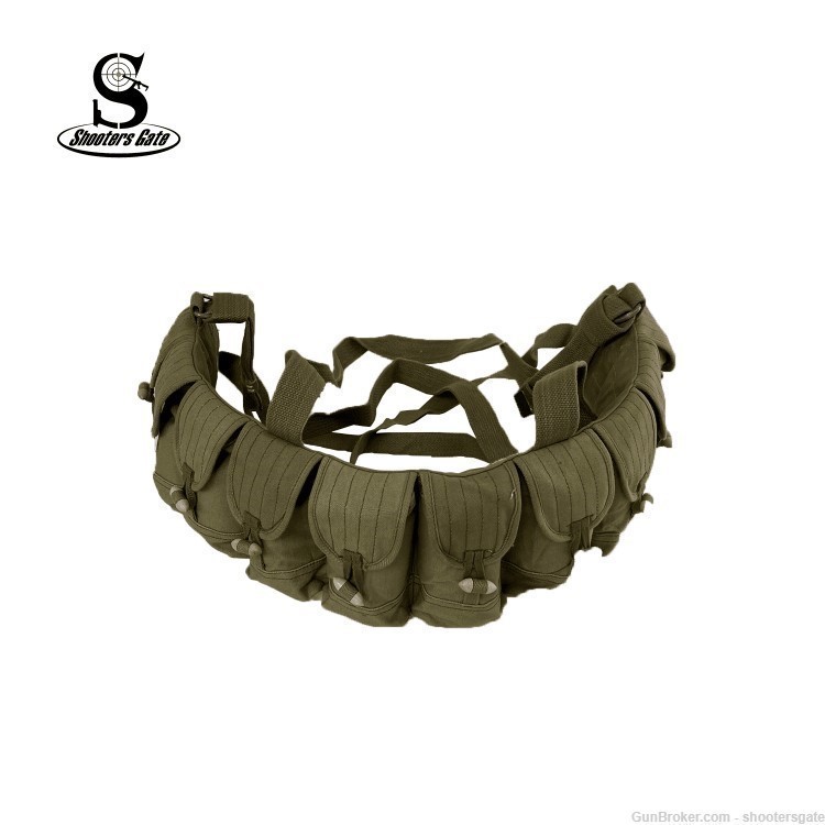 Military Surplus10 Pocket Chinese SKS Type 56 Chest Rig Bandolier ammopouch-img-0