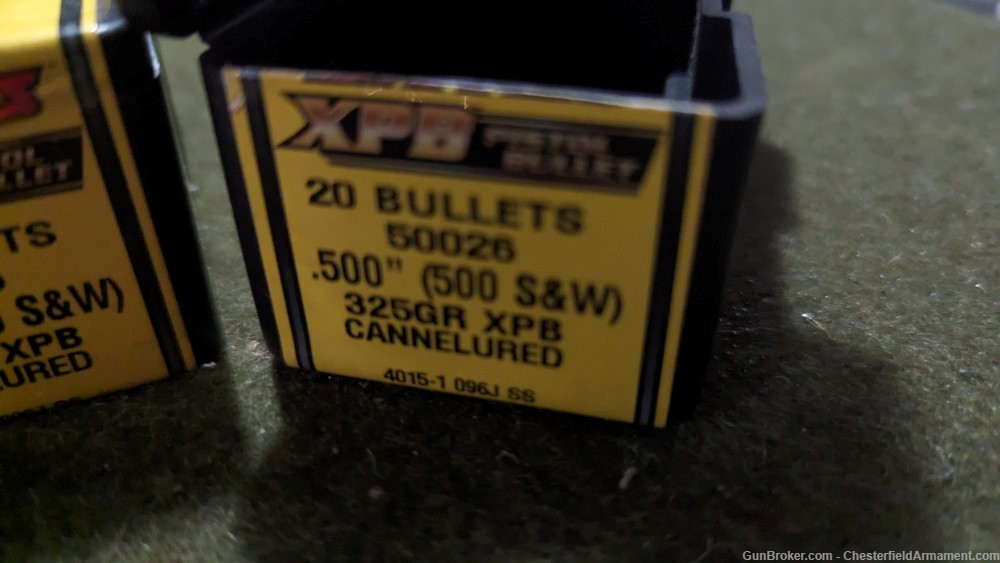 Barnes 500 S&W bullets, 50026 325gr bullets-img-2