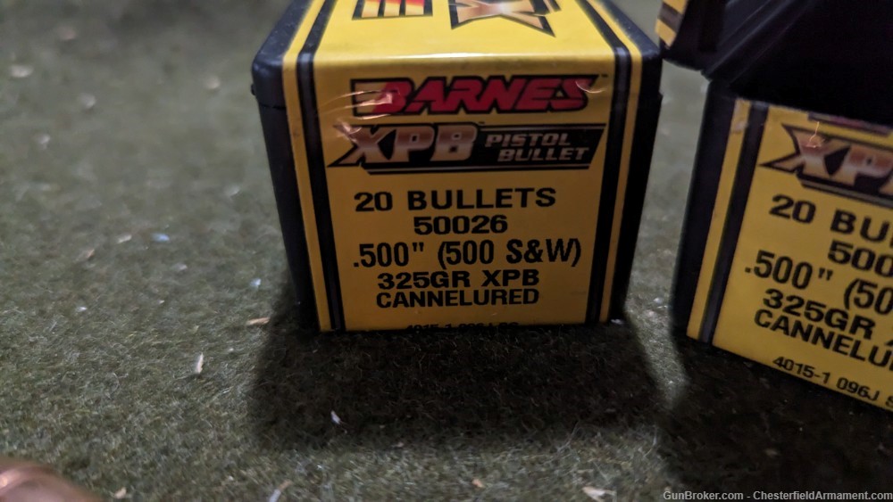 Barnes 500 S&W bullets, 50026 325gr bullets-img-1