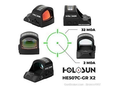 Holosun HE507C-GR X2 - Green Dot Reflex Site - Elite Series - FREE PRIORITY