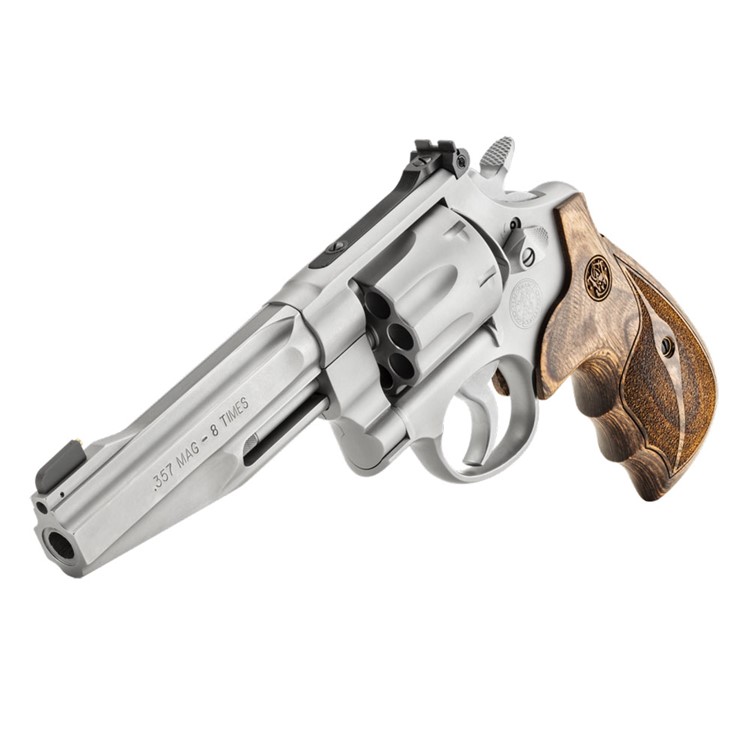 S&W 627PC 357 Mag,38 Special +P 5in 8rd Matte Silver Revolver (170210)-img-2