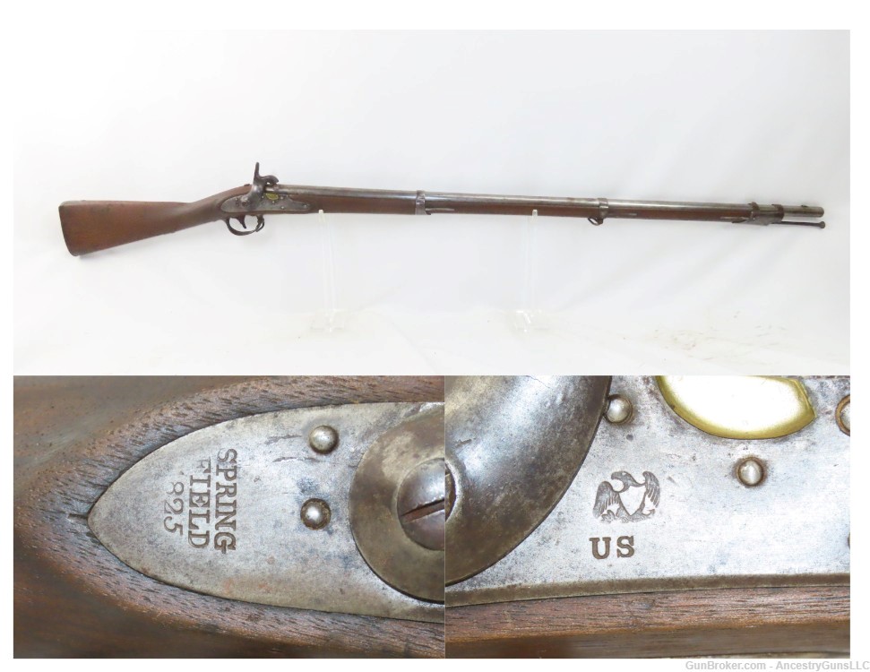 Antique U.S. SPRINGFIELD ARMORY M1816 Percussion “CONE” Conversion Musket  -img-0