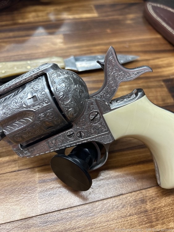 Doc Holliday .45 LC 100% ENGRAVED ONE OF A KIND REVOLVER W/ DAGGER!-img-17