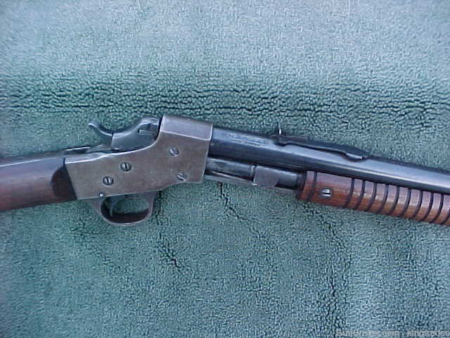 Vintage J. STEVENS 22 SL/LR VISIBLE LOADING REPEATER Pump Rifle Pat. 1907-img-3