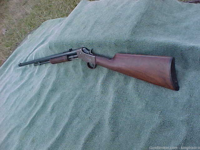 Vintage J. STEVENS 22 SL/LR VISIBLE LOADING REPEATER Pump Rifle Pat. 1907-img-1