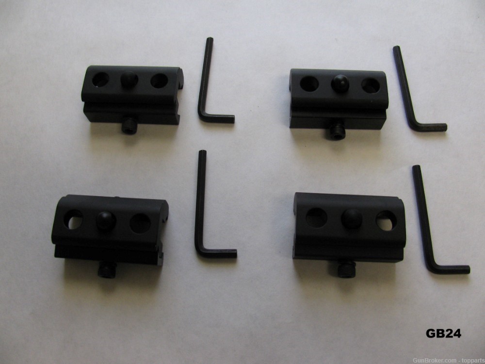 4 Qty. Bipod Adapters with Sling Studs (3 holes), for 20mm Rails-img-0