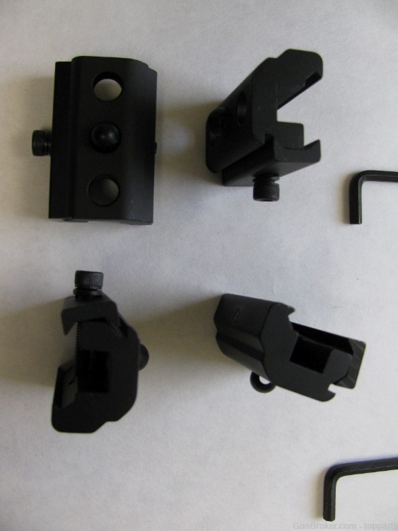 4 Qty. Bipod Adapters with Sling Studs (3 holes), for 20mm Rails-img-3