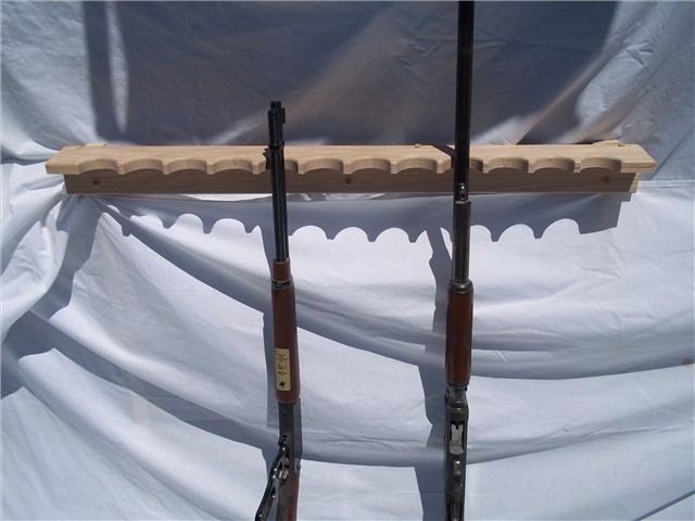 Wooden Gun Rack Red Oak for Closet Wall 36" x 2-img-1