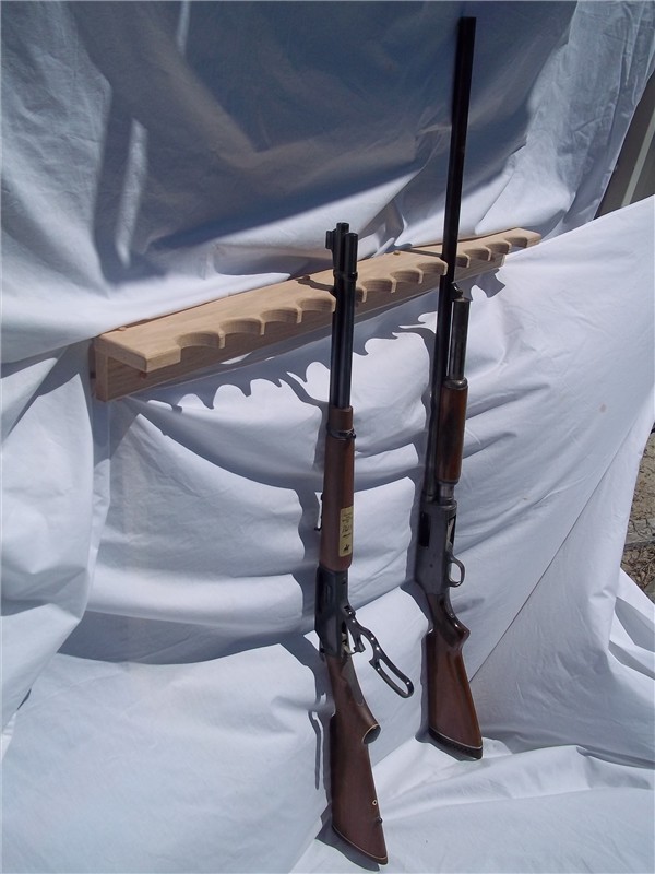 Wooden Gun Rack Red Oak for Closet Wall 36" x 2-img-3