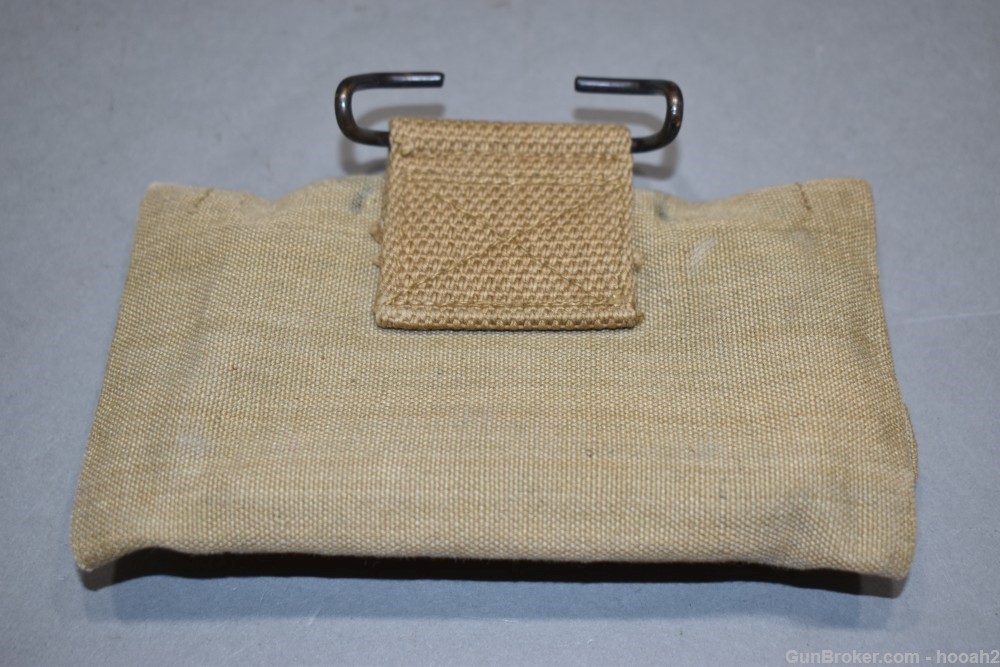 Very Fine Mills 1918 Dated WWI First 1st Aid Pouch w WWII J&J Dressing-img-7