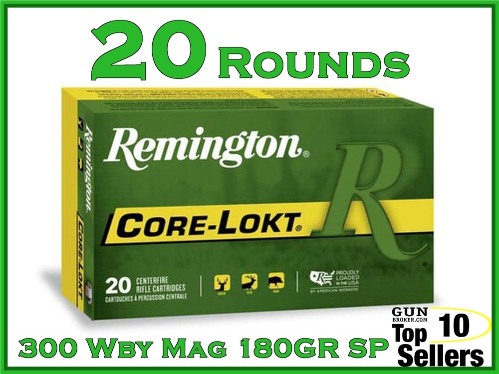 Remington Core-Lokt 300 Weatherby Mag 180 GR PSP 29279 20CT-img-0