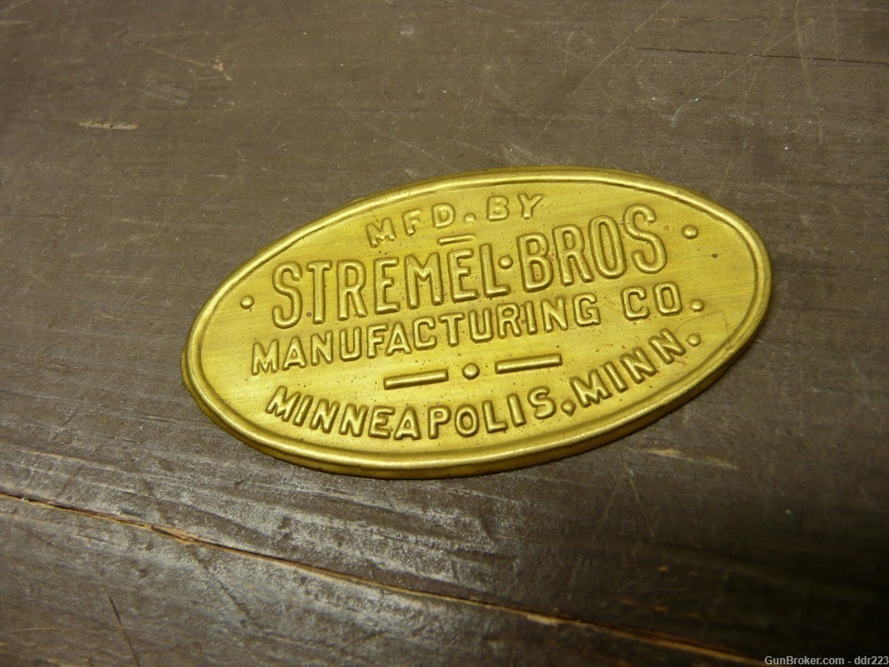 Stremel Bros Manufacturers Name Plate  (z390)-img-0