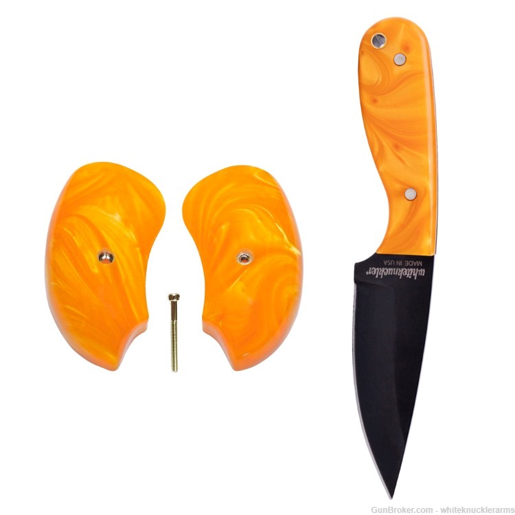 Whiteknuckler Brand Derringer Orange Pearl Grip Set w/ Matching Classic M3-img-1