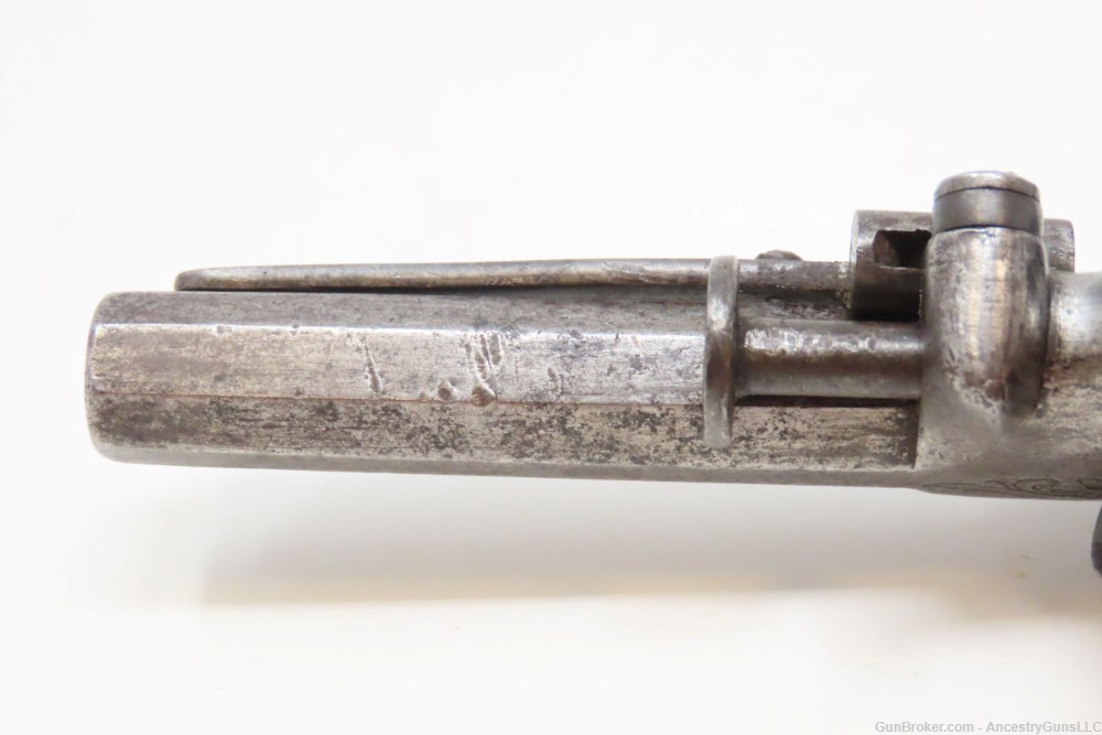 ADAMS Patent POCKET Revolver ANCION & CIE Belgium .32 Antique ENGRAVED-img-13