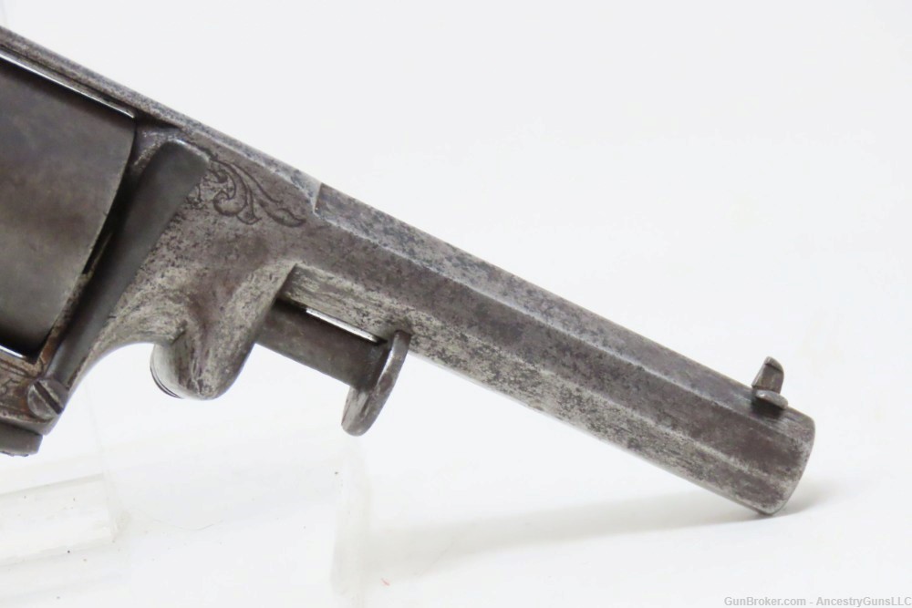 ADAMS Patent POCKET Revolver ANCION & CIE Belgium .32 Antique ENGRAVED-img-18