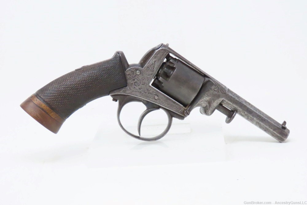 ADAMS Patent POCKET Revolver ANCION & CIE Belgium .32 Antique ENGRAVED-img-15