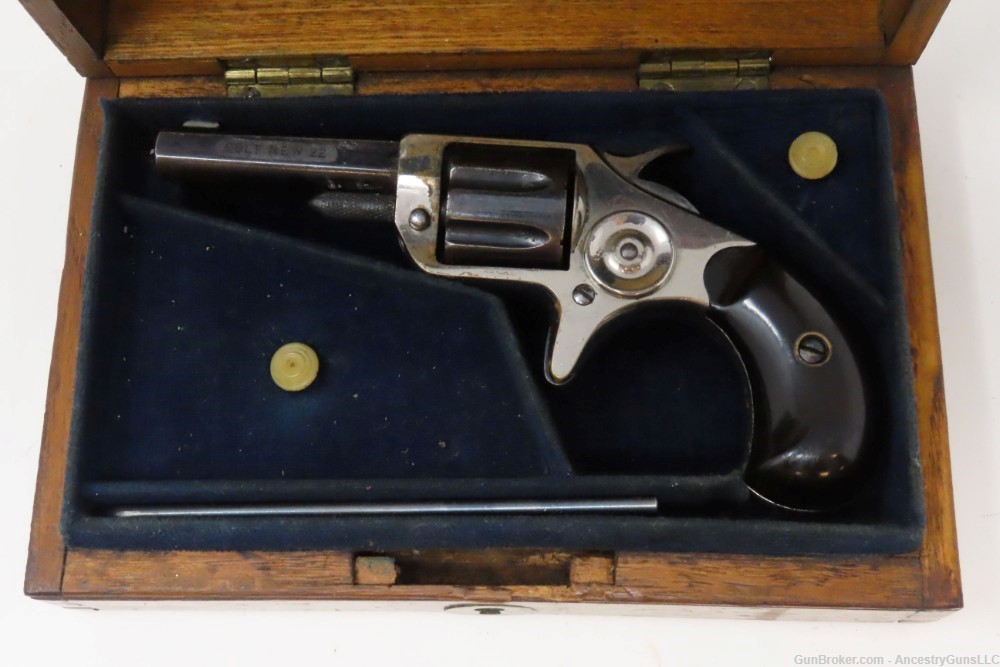 1876 VICTORIAN LONDON .22 Short 7-Shot Revolver COLT New Line CASED Antique-img-3