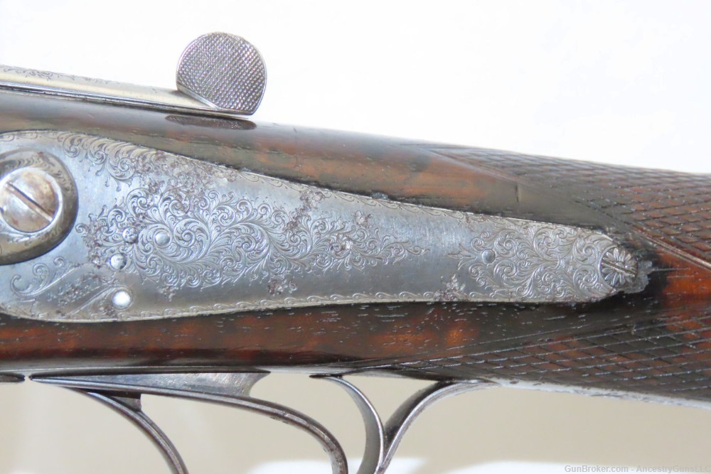 FRENCH ENGRAVED ROBLIN 16 Gauge SIDE x SIDE HAMMER Shotgun Ejectors Antique-img-5