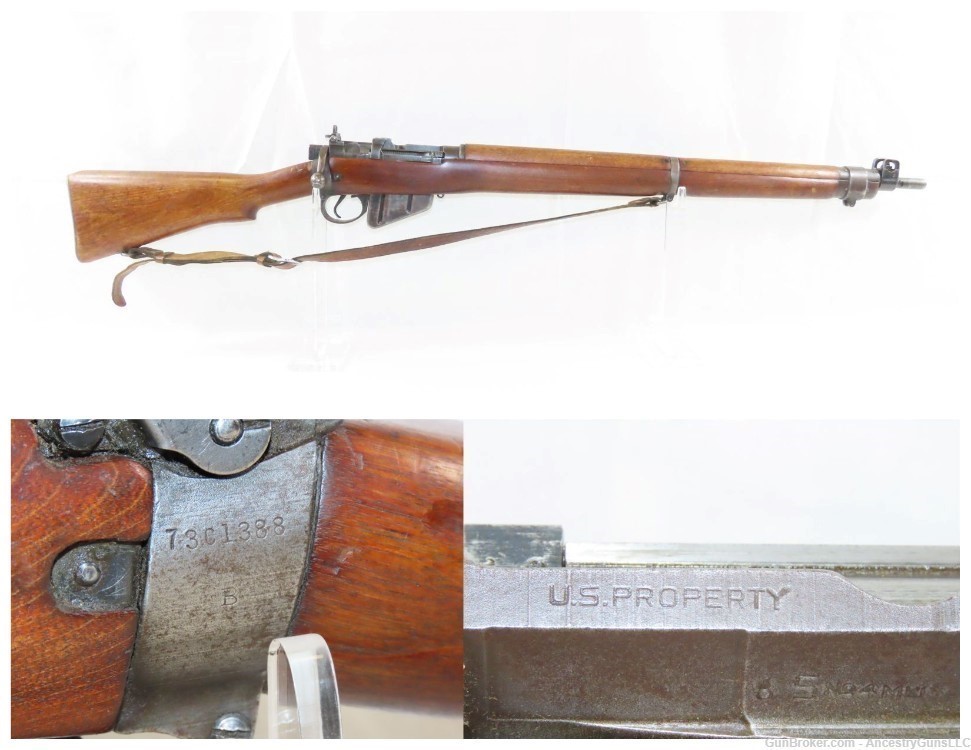 WORLD WAR 2 US SAVAGE Enfield No. 4 Mk. 1* C&R Bolt Action LEND/LEASE Rifle-img-0