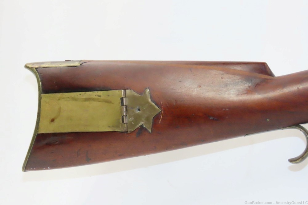 c1840s Roxbury, MASSACHUSETTS Long Rifle by HENRY PRATT .61 Caliber Antique-img-2