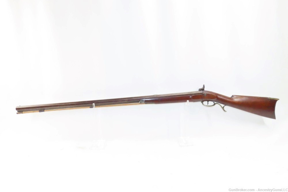 c1840s Roxbury, MASSACHUSETTS Long Rifle by HENRY PRATT .61 Caliber Antique-img-14