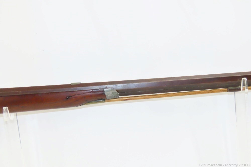c1840s Roxbury, MASSACHUSETTS Long Rifle by HENRY PRATT .61 Caliber Antique-img-4