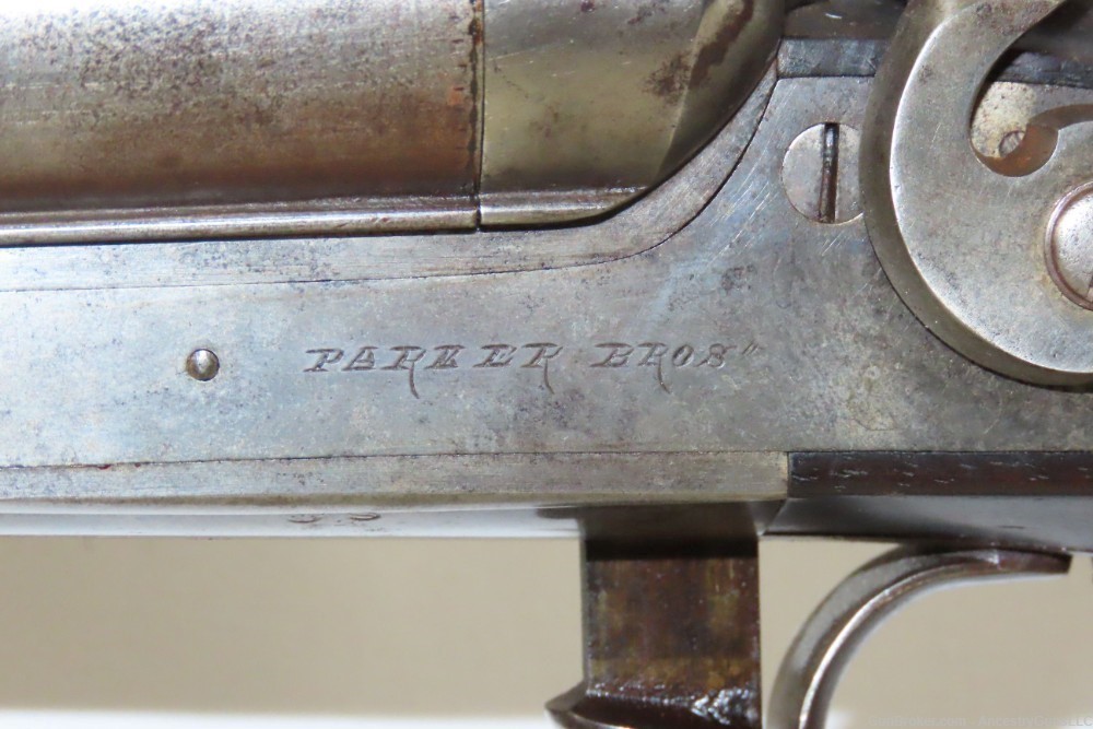 c1876 12 Gauge PARKER BROTHERS UNDERLIFTER Grade 0 HAMMER Shotgun Antique  -img-5