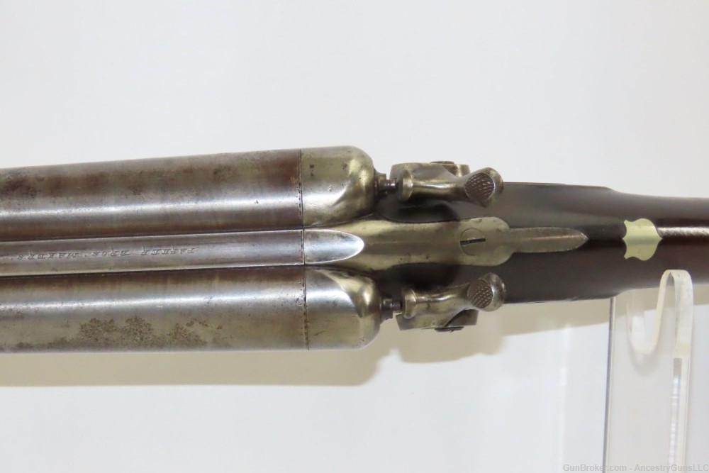 c1876 12 Gauge PARKER BROTHERS UNDERLIFTER Grade 0 HAMMER Shotgun Antique  -img-12