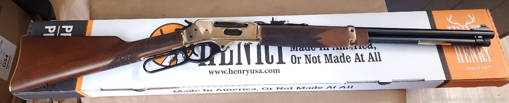Henry Side Gate Lever Action Brass 360 Buckhammer H024-360BH 20" Layaway-img-1