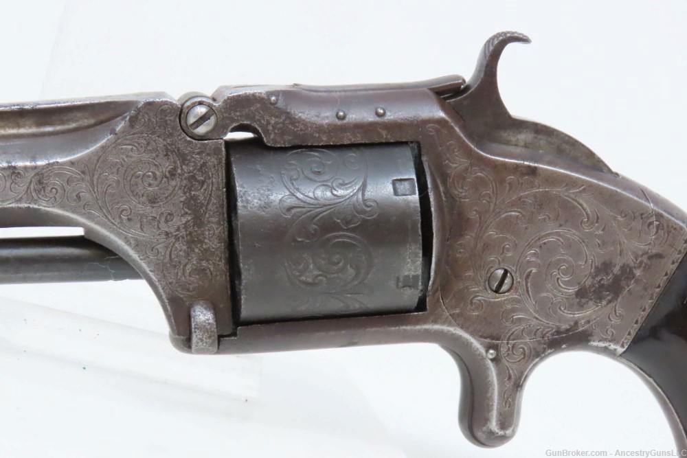 ENGRAVED Antique SMITH & WESSON No. 2 “OLD ARMY” .32 Cal. Revolver Made Lat-img-3