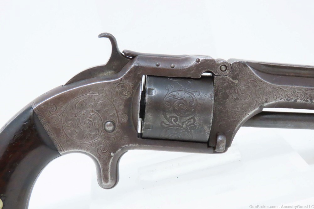 ENGRAVED Antique SMITH & WESSON No. 2 “OLD ARMY” .32 Cal. Revolver Made Lat-img-16