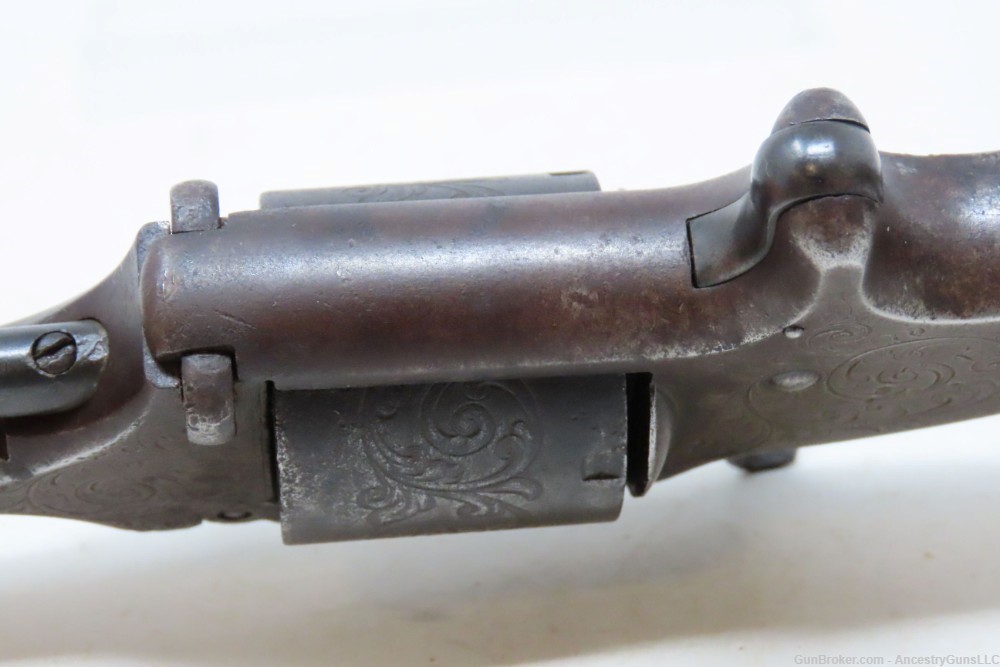 ENGRAVED Antique SMITH & WESSON No. 2 “OLD ARMY” .32 Cal. Revolver Made Lat-img-11