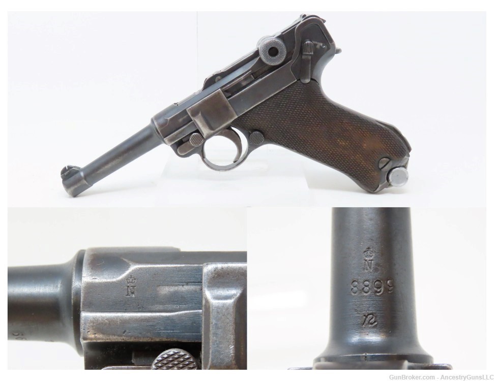 Post-WORLD WAR I Era DWM 7.65x21mm GERMAN LUGER C&R Pistol    .30 Semi-Auto-img-0