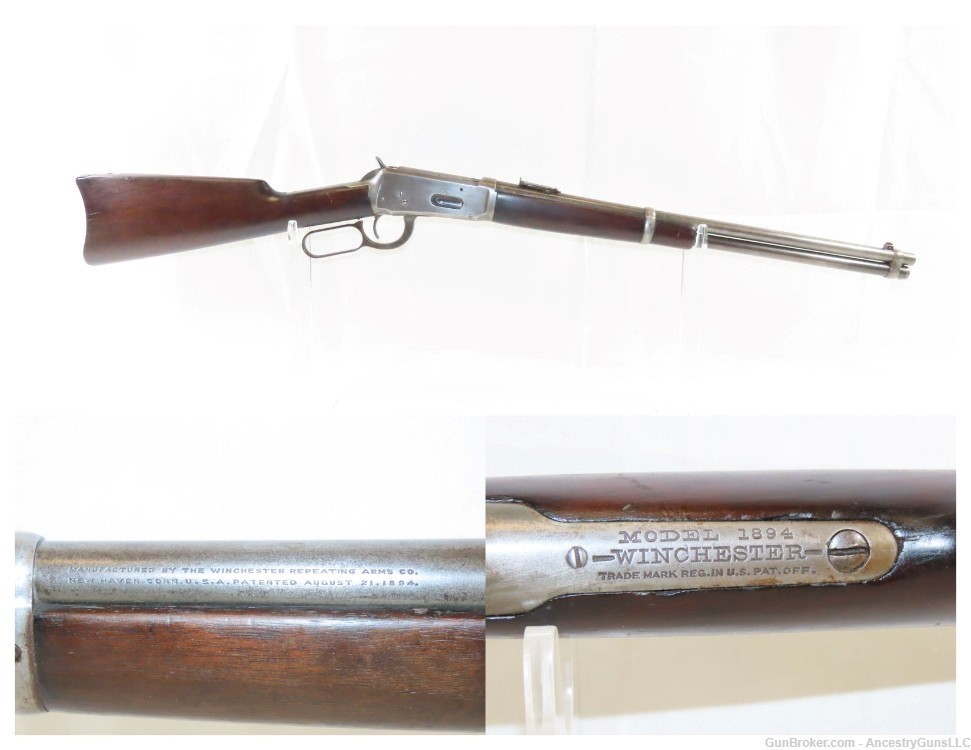 WINCHESTER Model 1894 Lever Action .32-40 Cal. WCF C&R Saddle Ring CARBINE -img-0