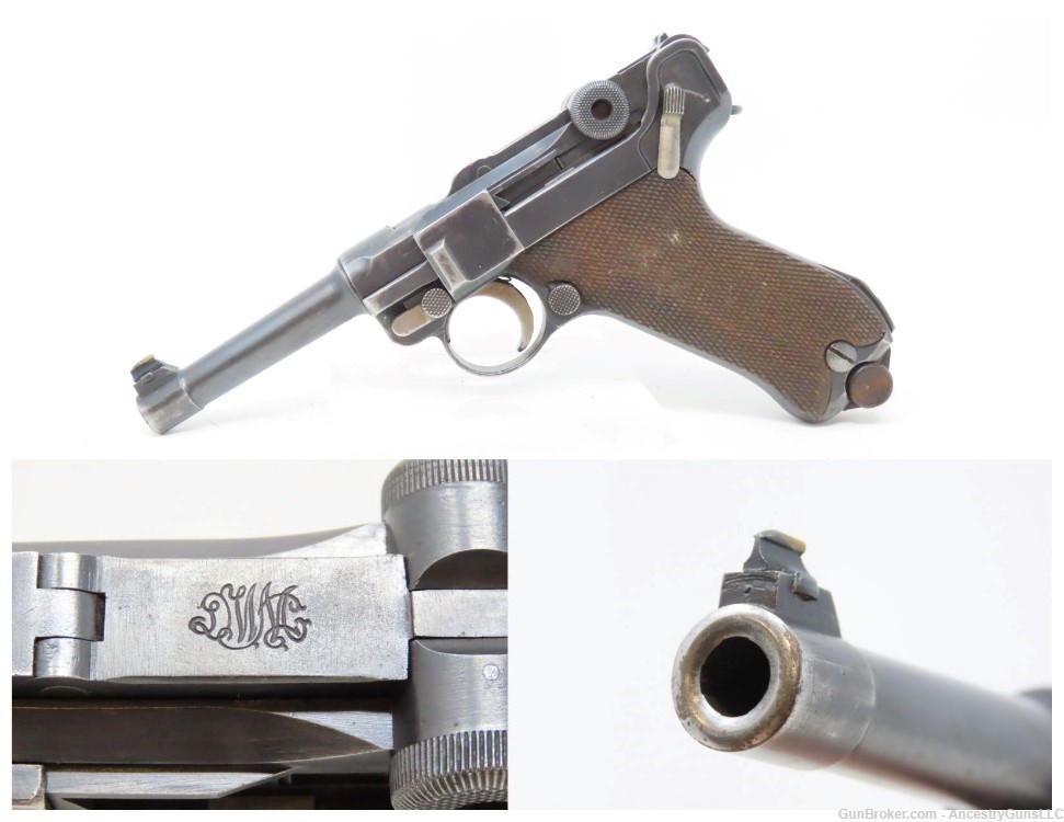 c1919 mfr. WEIMAR GERMAN DWM 7.65x21mm Commercial LUGER Pistol C&R -img-0