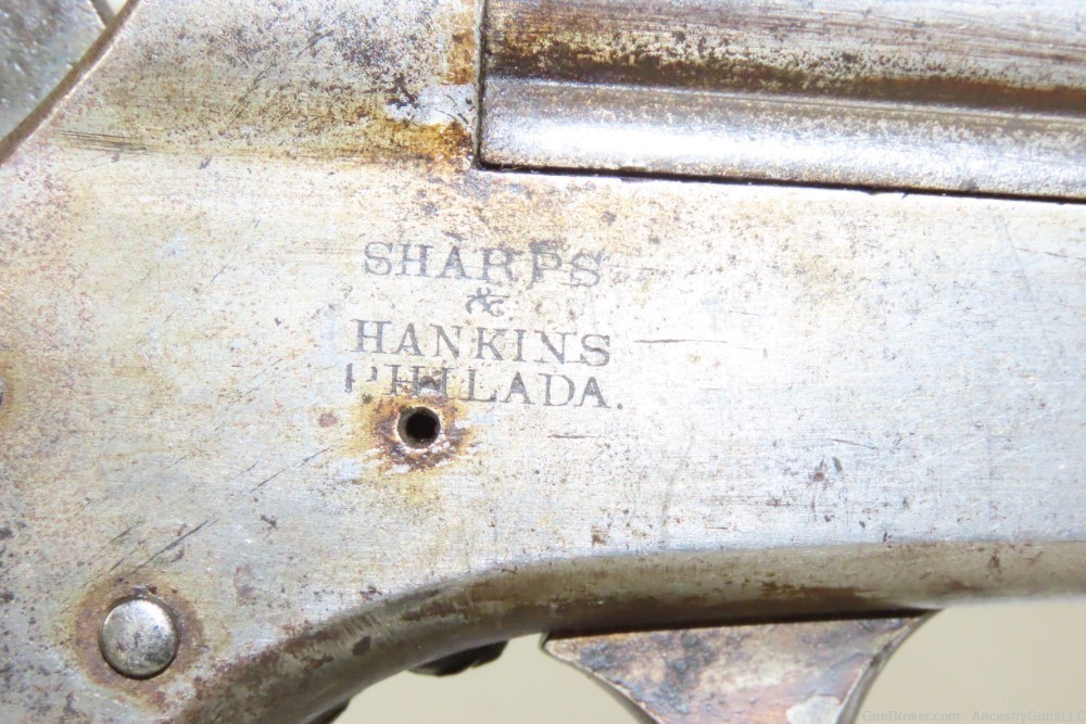 RARE CIVIL WAR Antique SHARPS & HANKINS Model 1862 ARMY .52 Cal. RF Carbine-img-13