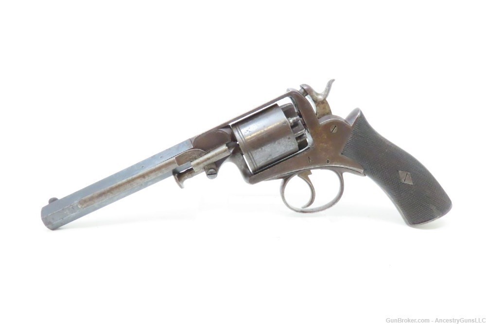 Antique IRISH RETAILER Marked BEAUMONT-ADAMS PATENT Percussion Revolver .45-img-1
