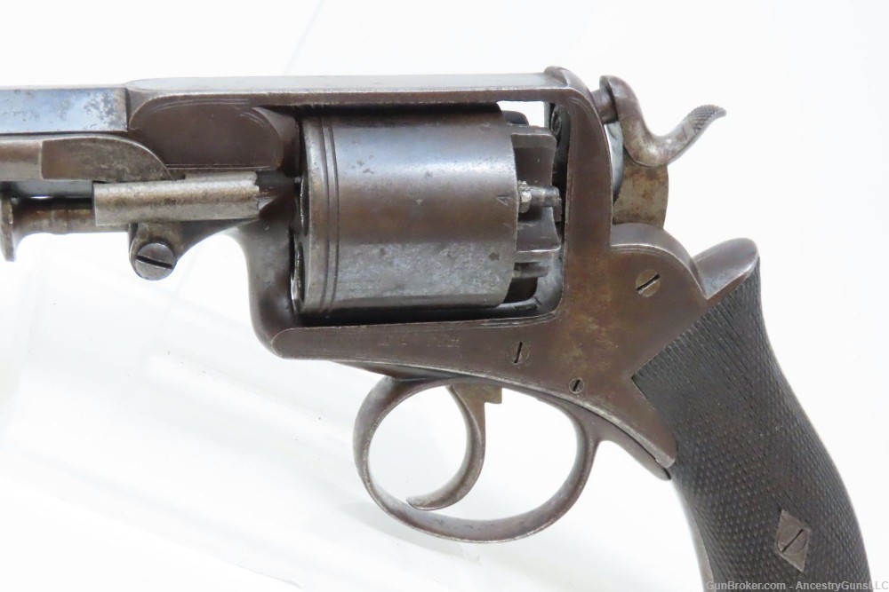 Antique IRISH RETAILER Marked BEAUMONT-ADAMS PATENT Percussion Revolver .45-img-3