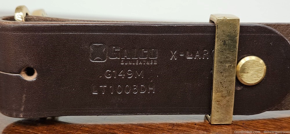 Galco Adjustable Shell Pouch Belt, X-Large 44-50", Dark Havana-img-2