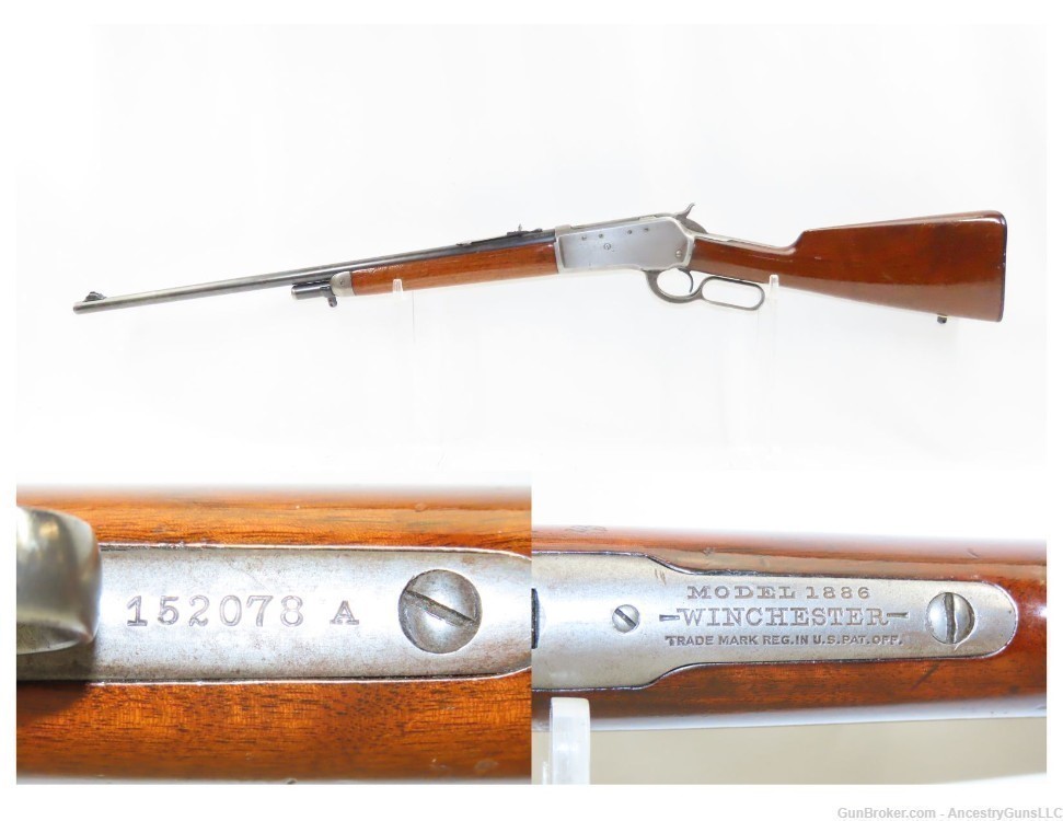 1912 mfr. WINCHESTER Model 1886 LIGHTWEIGHT Lever Action RIFLE C&R-img-0