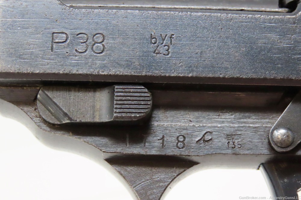 c1943 mfr. German MAUSER P.38 World War II “byf/43” Code 9x19mm Pistol C&R -img-8