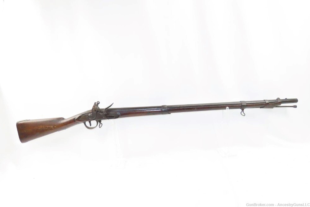 Antique CHARLEVILLE U.S. Model 1795 Type FLINTLOCK WAR of 1812 Era MUSKET  -img-1