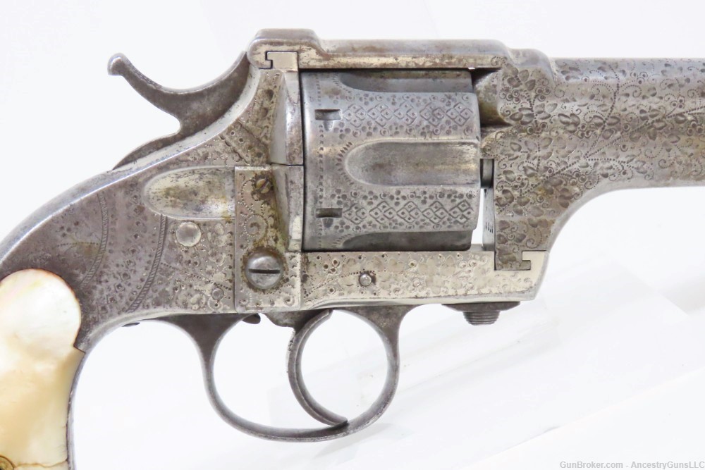 ENGRAVED Antique MERWIN & HULBERT Double Action Revolver .44-40 WINCHESTER -img-17
