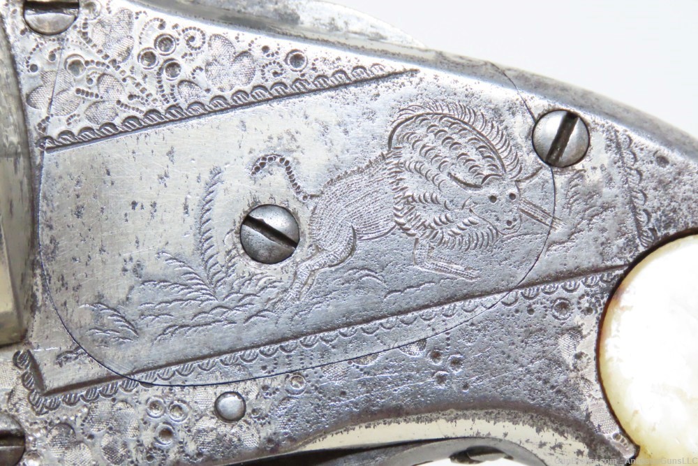 ENGRAVED Antique MERWIN & HULBERT Double Action Revolver .44-40 WINCHESTER -img-6