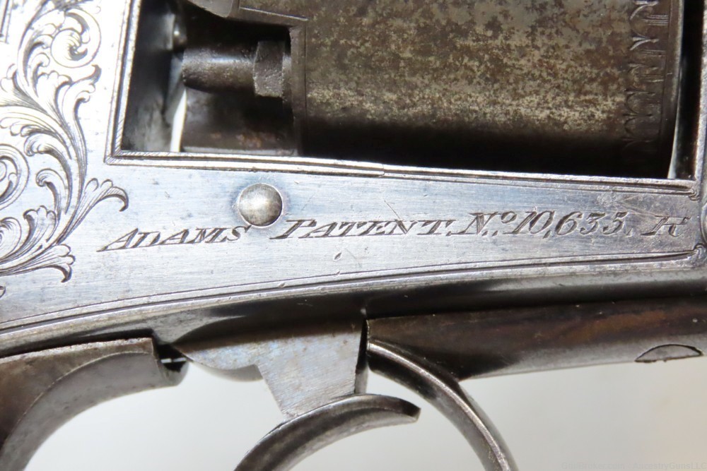 CRIMEAN WAR British DEANE ADAMS Revolver .44 ENGRAVED c1851 England Antique-img-14